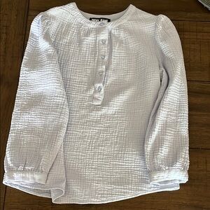 DKNY Jeans Textured Long Sleeve Blouse